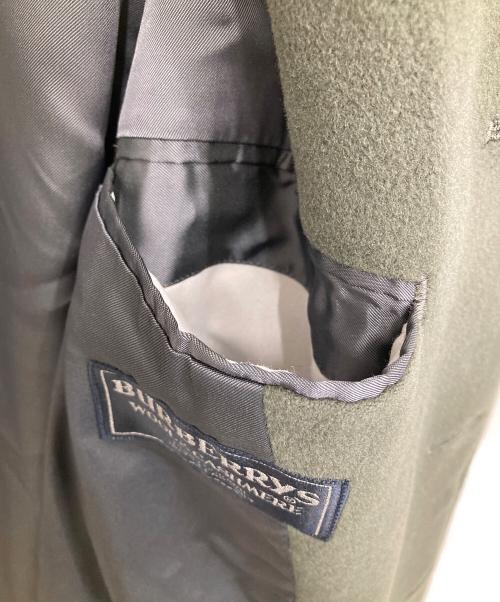 Burberry's（バーバリーズ）Burberry's (バーバリーズ) 比翼ウールカシミヤコート オリーブ サイズ:FREEの古着・服飾アイテム