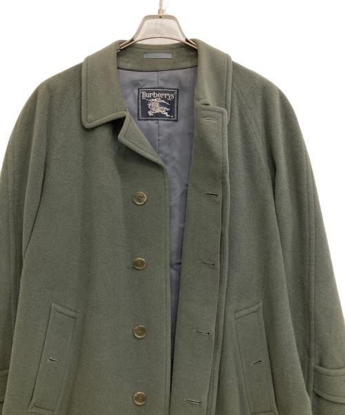 Burberry's（バーバリーズ）Burberry's (バーバリーズ) 比翼ウールカシミヤコート オリーブ サイズ:FREEの古着・服飾アイテム