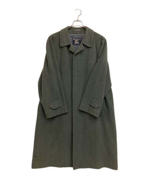 Burberry's（バーバリーズ）Burberry's (バーバリーズ) 比翼ウールカシミヤコート オリーブ サイズ:FREEの古着・服飾アイテム