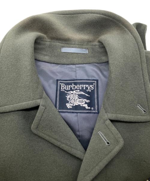 Burberry's（バーバリーズ）Burberry's (バーバリーズ) 比翼ウールカシミヤコート オリーブ サイズ:FREEの古着・服飾アイテム