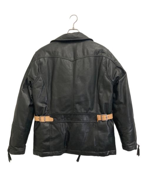KADOYA（カドヤ）KADOYA (カドヤ) ダウンレザージャケット ブラック サイズ:LLの古着・服飾アイテム