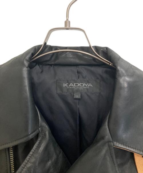 KADOYA（カドヤ）KADOYA (カドヤ) ダウンレザージャケット ブラック サイズ:LLの古着・服飾アイテム