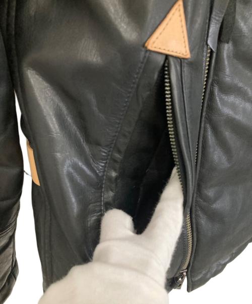 KADOYA（カドヤ）KADOYA (カドヤ) ダウンレザージャケット ブラック サイズ:LLの古着・服飾アイテム