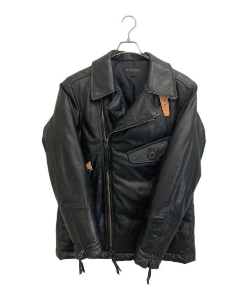 KADOYA（カドヤ）KADOYA (カドヤ) ダウンレザージャケット ブラック サイズ:LLの古着・服飾アイテム