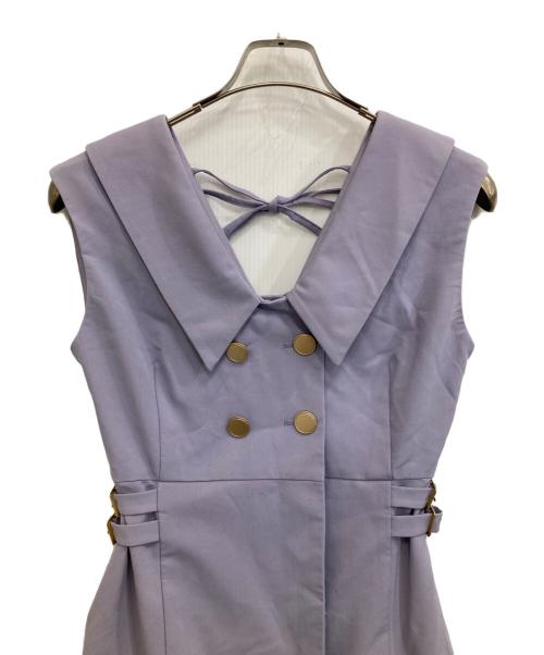 Lily Brown（リリーブラウン）Lily Brown (リリーブラウン) カラーデザインダブルブレストワンピース パープルの古着・服飾アイテム