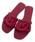 HERMESエルメス）の古着「ALOHA CHAINE DANCRE FLAT SANDAL」｜レッド