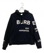 BURBERRYバーバリー）の古着「ホースフェリープリントフーディ」｜ブラック