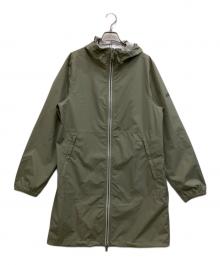 AIGLE（エーグル）の古着「透湿防水ポケッタブル ロングフーデッドコート」｜オリーブ