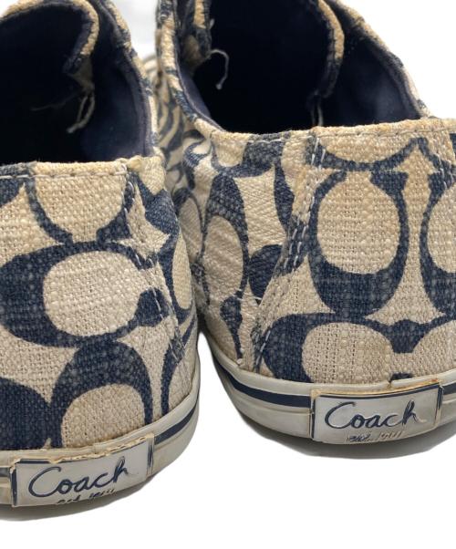 COACH（コーチ）COACH (コーチ) シグネチャーローカットスニーカー ベージュ サイズ:8Bの古着・服飾アイテム
