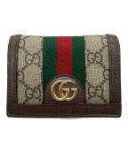 GUCCIグッチ）の古着「オフィディアコンパクトウォレット」｜ブラウン