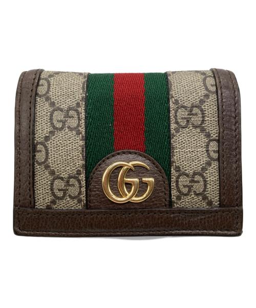 GUCCI（グッチ）GUCCI (グッチ) オフィディアコンパクトウォレット ブラウンの古着・服飾アイテム