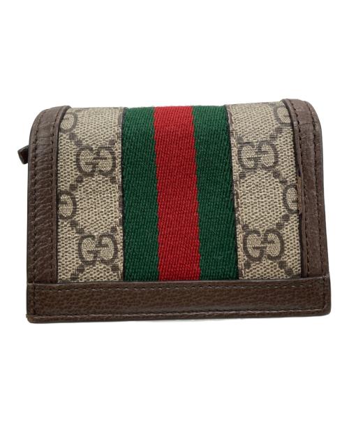 GUCCI（グッチ）GUCCI (グッチ) オフィディアコンパクトウォレット ブラウンの古着・服飾アイテム