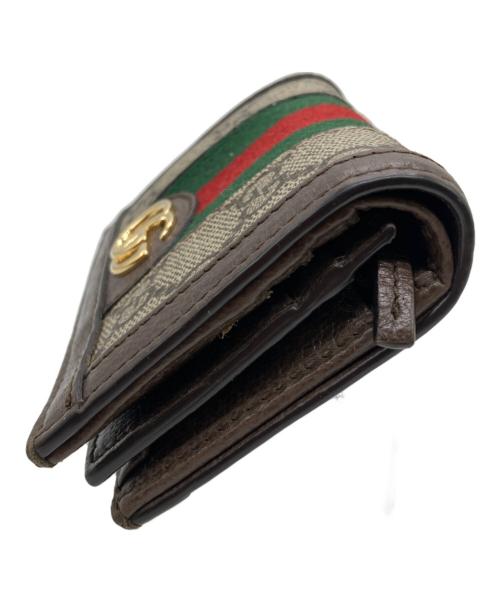 GUCCI（グッチ）GUCCI (グッチ) オフィディアコンパクトウォレット ブラウンの古着・服飾アイテム