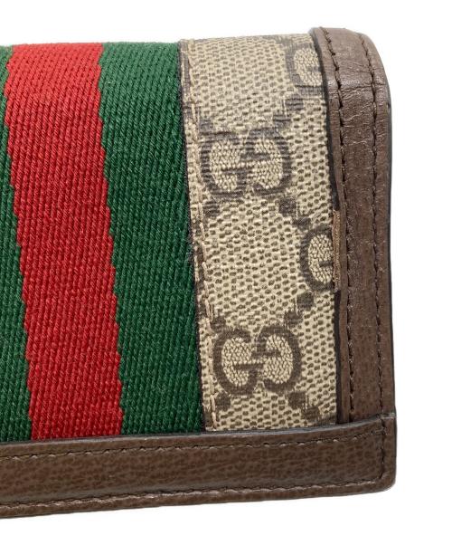 GUCCI（グッチ）GUCCI (グッチ) オフィディアコンパクトウォレット ブラウンの古着・服飾アイテム
