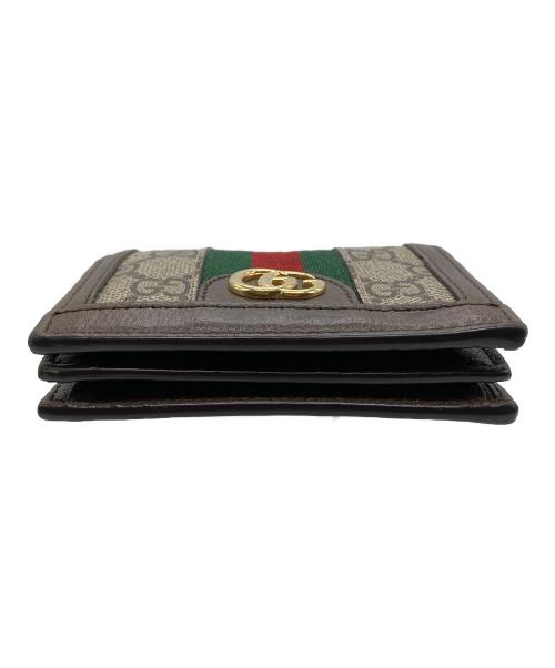 GUCCI（グッチ）GUCCI (グッチ) オフィディアコンパクトウォレット ブラウンの古着・服飾アイテム