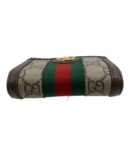 GUCCI（グッチ）GUCCI (グッチ) オフィディアコンパクトウォレット ブラウンの古着・服飾アイテム
