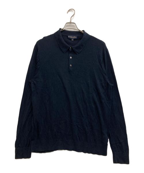 BROOKS BROTHERS（ブルックスブラザーズ）BROOKS BROTHERS (ブルックスブラザーズ) 長袖ポロシャツ ネイビー サイズ:XLの古着・服飾アイテム