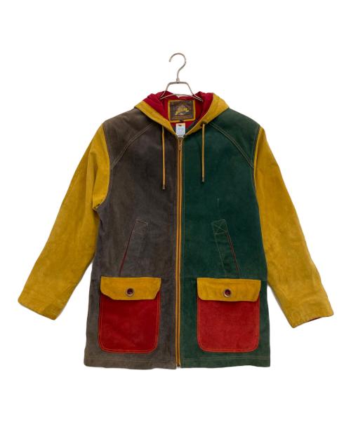 wilsons leather（ウィルソンズレザー）wilsons leather (ウィルソンズレザー) Adventure Boundレザーコート イエロー×グリーン サイズ:Mの古着・服飾アイテム