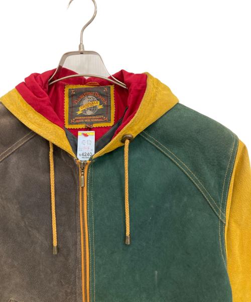 wilsons leather（ウィルソンズレザー）wilsons leather (ウィルソンズレザー) Adventure Boundレザーコート イエロー×グリーン サイズ:Mの古着・服飾アイテム