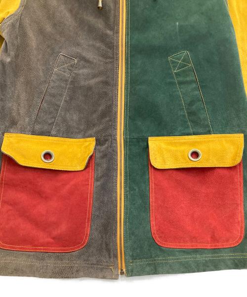 wilsons leather（ウィルソンズレザー）wilsons leather (ウィルソンズレザー) Adventure Boundレザーコート イエロー×グリーン サイズ:Mの古着・服飾アイテム