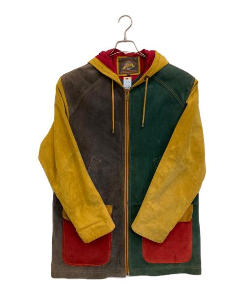 wilsons leather（ウィルソンズレザー）wilsons leather (ウィルソンズレザー) Adventure Boundレザーコート イエロー×グリーン サイズ:Mの古着・服飾アイテム