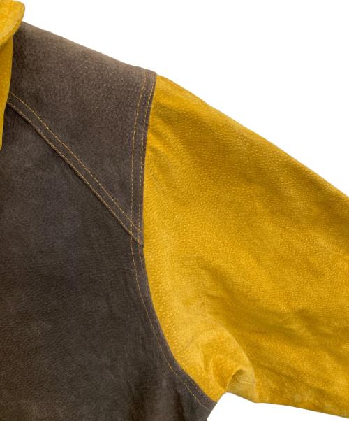 wilsons leather（ウィルソンズレザー）wilsons leather (ウィルソンズレザー) Adventure Boundレザーコート イエロー×グリーン サイズ:Mの古着・服飾アイテム