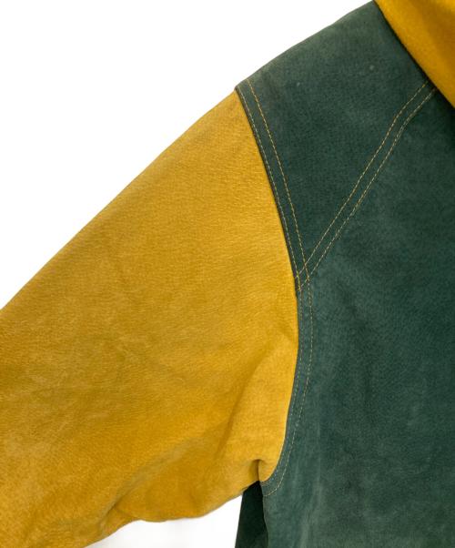 wilsons leather（ウィルソンズレザー）wilsons leather (ウィルソンズレザー) Adventure Boundレザーコート イエロー×グリーン サイズ:Mの古着・服飾アイテム