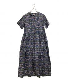 TSUHARU by samansa Mos2×LIBERTY（ツハル バイ サマンサモスモス×リバティー）の古着「総柄ワンピース」｜ネイビー