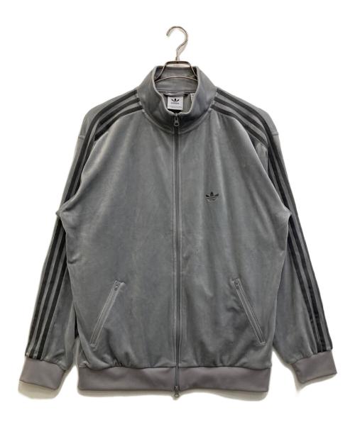 adidas（アディダス）adidas (アディダス) BECKENBAUER VELOUR TRACK TOP グレー サイズ:XLの古着・服飾アイテム
