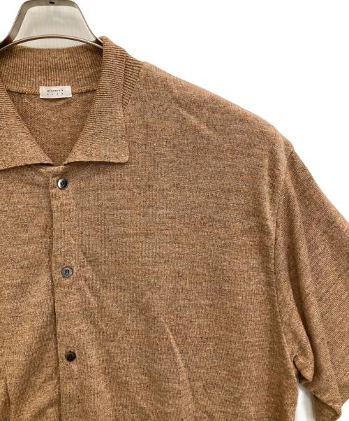crepuscule（クレプスキュール）crepuscule (クレプスキュール) Linen S/S Shirt ブラウン サイズ:3の古着・服飾アイテム