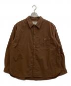 anachronormアナクロノーム）の古着「AN380 COTTON SUEDE WIDE SHIRTS」｜ブラウン