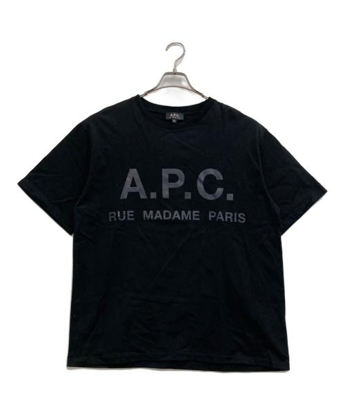 A.P.C.（アーペーセー）A.P.C. (アーペーセー) EDIFICE (エディフィス) EDIFICE別注 オーバーサイズプリントTシャツ ブラック サイズ:XLの古着・服飾アイテム