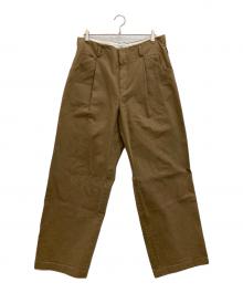 EDIFICE（エディフィス）の古着「VIST GABA SIDE ADJUST WIDE Pants」｜ブラウン