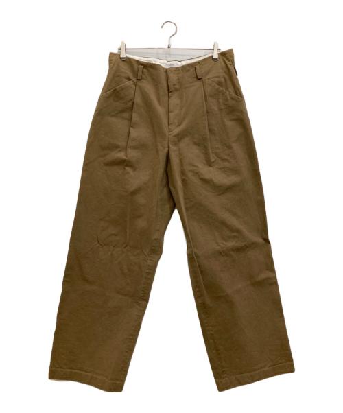 EDIFICE（エディフィス）EDIFICE (エディフィス) VIST GABA SIDE ADJUST WIDE Pants ブラウン サイズ:Lの古着・服飾アイテム