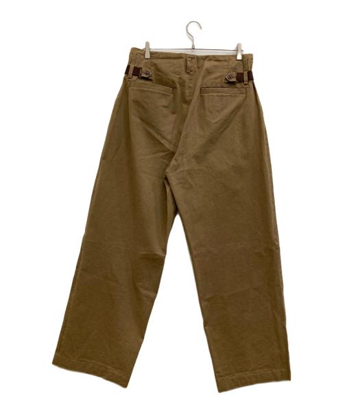 EDIFICE（エディフィス）EDIFICE (エディフィス) VIST GABA SIDE ADJUST WIDE Pants ブラウン サイズ:Lの古着・服飾アイテム