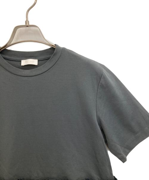 BALLSEY（ボールジィ）BALLSEY (ボールジィ) ジャージコンビ ペプラムプルオーバー グレー サイズ:36の古着・服飾アイテム