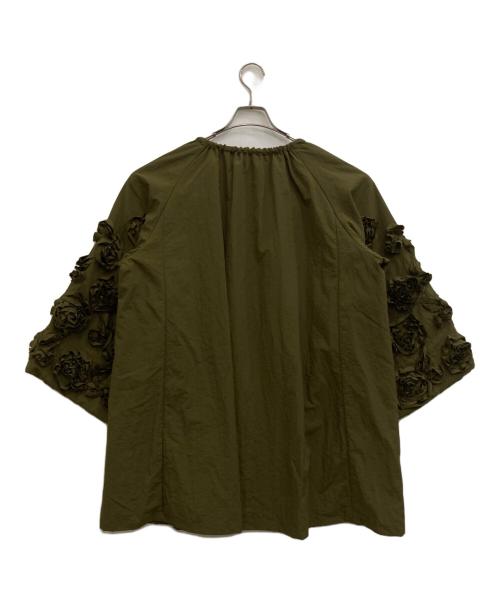 BEARDSLEY（ビアズリー）BEARDSLEY (ビアズリー) 花コート オリーブ サイズ:Fの古着・服飾アイテム