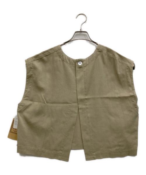 BEARDSLEY（ビアズリー）BEARDSLEY (ビアズリー) ショートベスト ベージュの古着・服飾アイテム