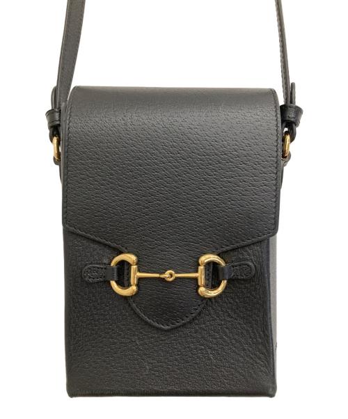 GUCCI（グッチ）GUCCI (グッチ) ホースヒビット1955ショルダーバッグ ブラックの古着・服飾アイテム