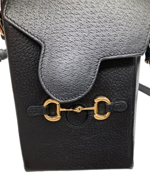 GUCCI（グッチ）GUCCI (グッチ) ホースヒビット1955ショルダーバッグ ブラックの古着・服飾アイテム