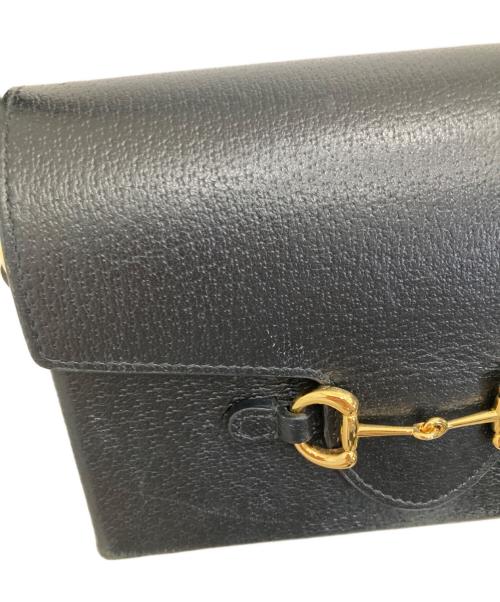 GUCCI（グッチ）GUCCI (グッチ) ホースビット1955ショルダーバッグ ブラックの古着・服飾アイテム