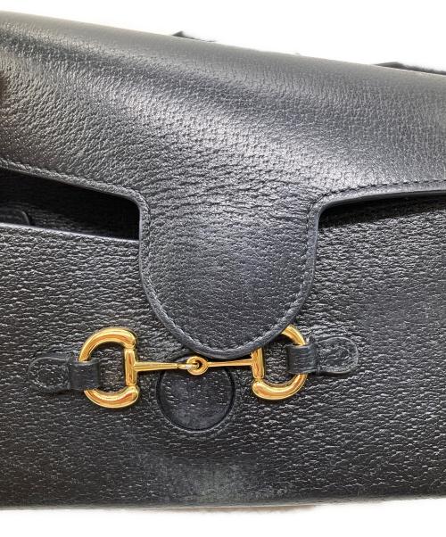GUCCI（グッチ）GUCCI (グッチ) ホースビット1955ショルダーバッグ ブラックの古着・服飾アイテム
