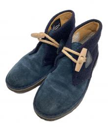 CLARKS×GLOVER ALL（クラークス×グローバーオール）の古着「ダッフルデザートブーツ」｜ネイビー