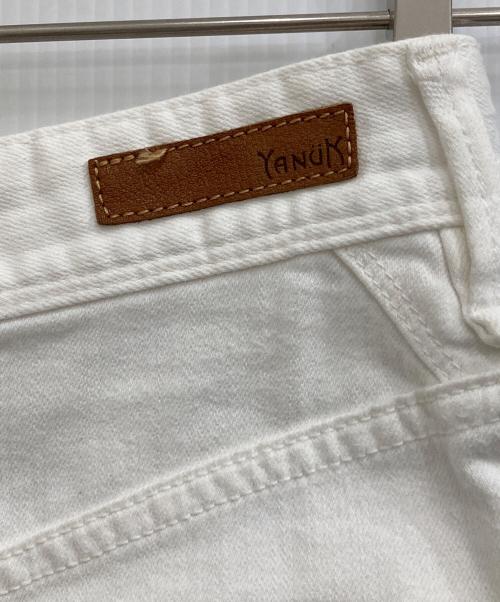 YANUK（ヤヌーク）YANUK (ヤヌーク) フレアデニムスカート ホワイト サイズ:Sの古着・服飾アイテム