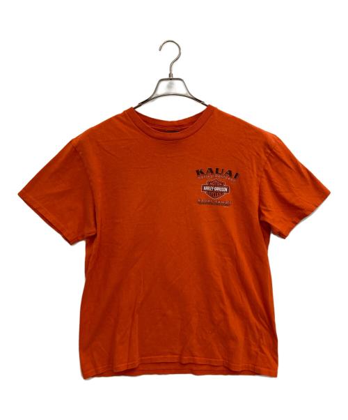 HARLEY-DAVIDSON（ハーレーダビッドソン）HARLEY-DAVIDSON (ハーレーダビッドソン) プリントTシャツ オレンジ サイズ:Ｌの古着・服飾アイテム
