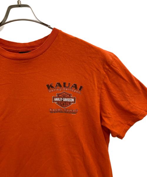 HARLEY-DAVIDSON（ハーレーダビッドソン）HARLEY-DAVIDSON (ハーレーダビッドソン) プリントTシャツ オレンジ サイズ:Ｌの古着・服飾アイテム