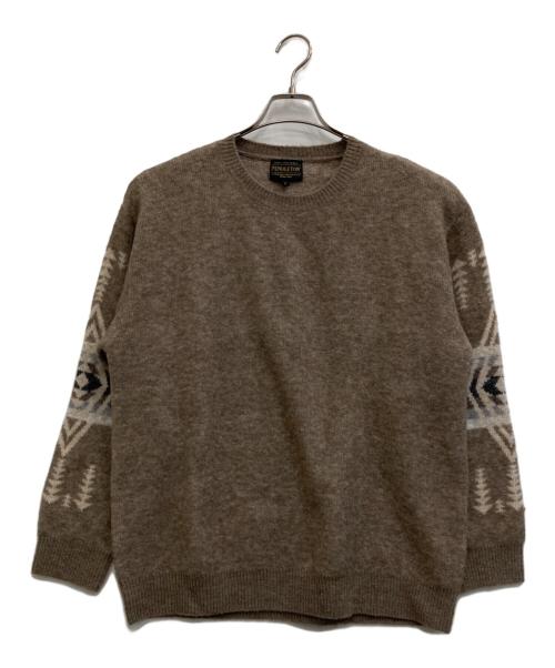 PENDLETON（ペンドルトン）PENDLETON (ペンドルトン) 別注ニットプルオーバー ブラウン サイズ:Fの古着・服飾アイテム