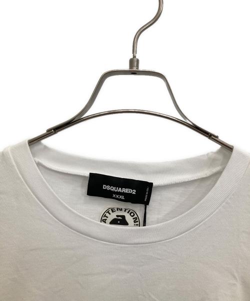 DSQUARED2（ディースクエアード）DSQUARED2 (ディースクエアード) スプレーアートTEE ホワイト サイズ:3XL 未使用品の古着・服飾アイテム