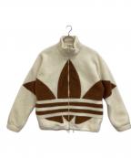 adidasアディダス）の古着「U SHERPA JACKET」｜ブラウン×アイボリー