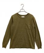 FULLCOUNTフルカウント）の古着「Heavywight Pocket L/S Tee」｜オリーブ